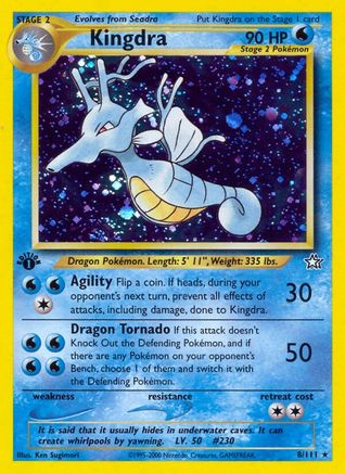 Kingdra 008/111 - Unlimited Holofoil Neo Genesis - Holo Rare