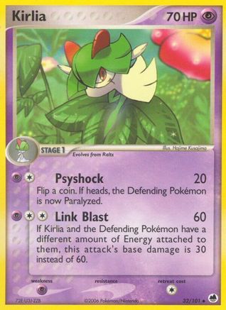 Kirlia 032/101 - Reverse Holofoil Dragon Frontiers - Uncommon