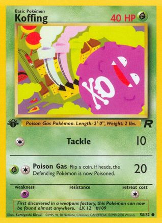 Koffing 058/82 - Unlimited Team Rocket - Common