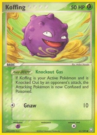 Koffing 061/109 - Reverse Holofoil Team Rocket Returns - Common