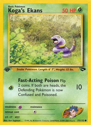 Koga's Ekans 077/132 - 1st Edition Gym Challenge - Common