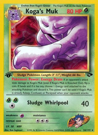 Koga's Muk 026/132 - Unlimited Gym Challenge - Rare