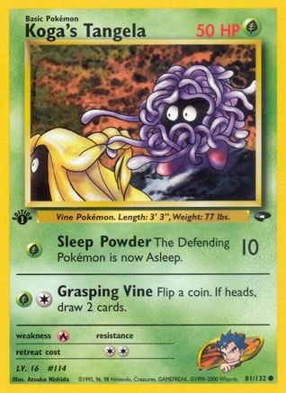 Koga's Tangela 081/132 - Unlimited Gym Challenge - Common