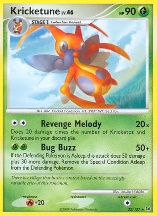 Kricketune 032 - Reverse Holofoil Platinum - Rare