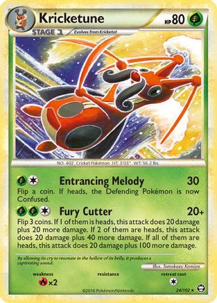 Kricketune 024/102 - Reverse Holofoil Triumphant - Rare
