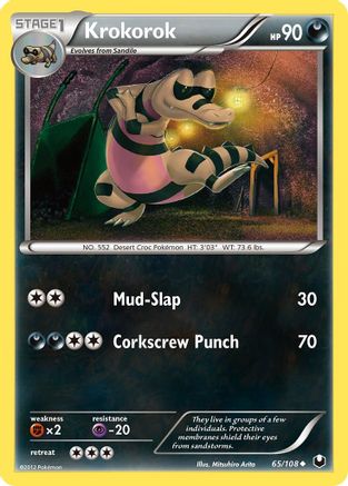 Krokorok 065 - Reverse Holofoil Dark Explorers - Uncommon