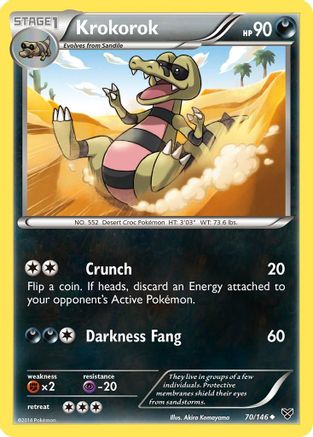 Krokorok 070 - Reverse Holofoil XY Base Set - Uncommon