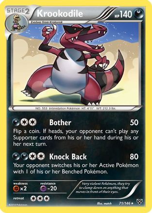 Krookodile 071 - Reverse Holofoil XY Base Set - Rare