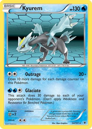 Kyurem 034 - Holofoil Noble Victories - Holo Rare