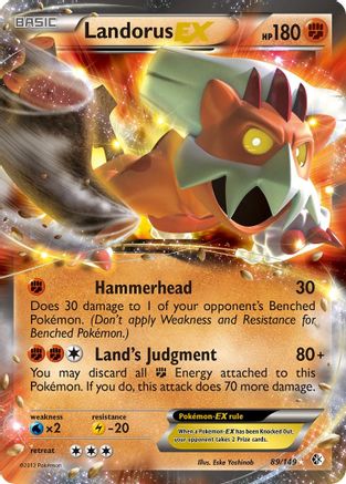 Landorus EX 089 - Holofoil Boundaries Crossed - Ultra Rare