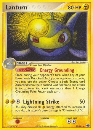 Lanturn 038 - Reverse Holofoil Hidden Legends - Uncommon