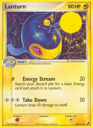 Lanturn 040 - Reverse Holofoil Unseen Forces - Uncommon