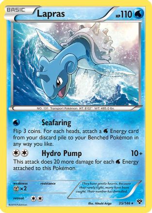 Lapras 035/146 - Holofoil XY Base Set - Holo Rare