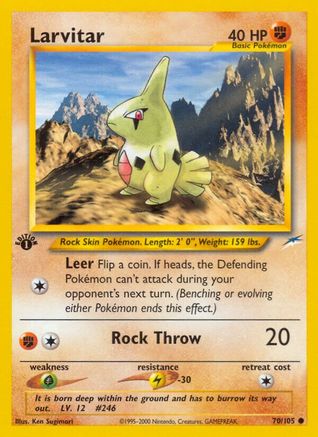 Larvitar 070/105 - 1st Edition Neo Destiny - Common