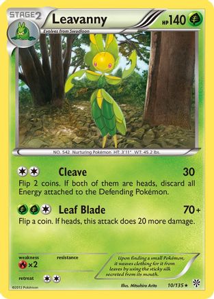 Leavanny 010 - Reverse Holofoil Plasma Storm - Rare