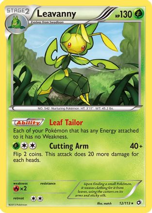 Leavanny 012/113 - Reverse Holofoil Legendary Treasures - Holo Rare