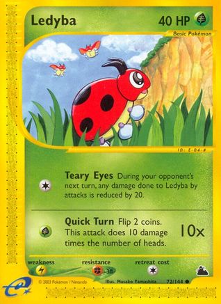Ledyba (72) 072 - Reverse Holofoil Skyridge - Common