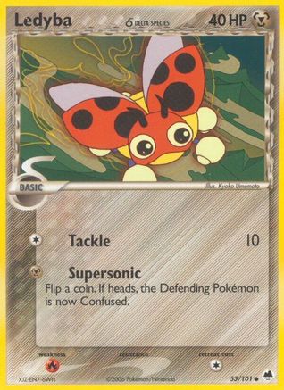 Ledyba (Delta Species) 053/101 Dragon Frontiers - Common