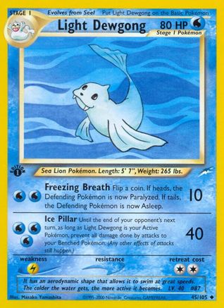 Light Dewgong 045/105 - Unlimited Neo Destiny - Uncommon