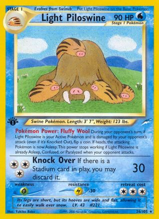 Light Piloswine 026 - Unlimited Neo Destiny - Rare