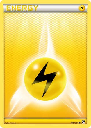 Lightning Energy 108 - Reverse Holofoil Black and White - Common