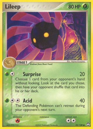 Lileep 052 - Reverse Holofoil Power Keepers - Common