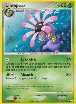 Lileep 105 - Reverse Holofoil Legends Awakened - Common