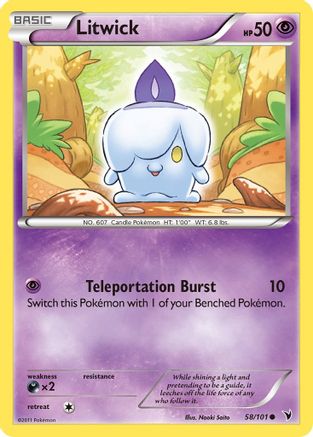 Litwick (58) 058 - Reverse Holofoil Noble Victories - Common