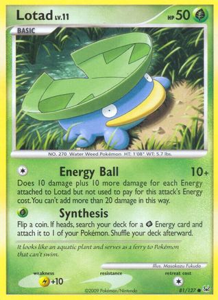 Lotad 081/127 - Reverse Holofoil Platinum - Common