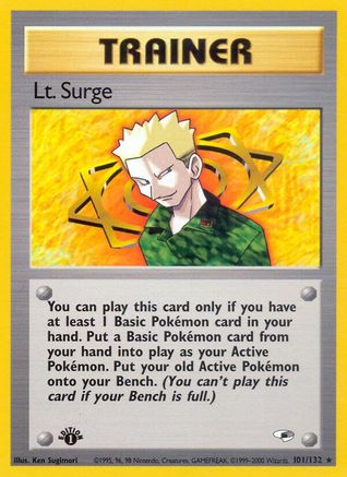 Lt. Surge (101) 101/132 - Unlimited Gym Heroes - Rare