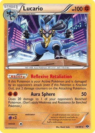 Lucario 064 - Reverse Holofoil Next Destinies - Holo Rare