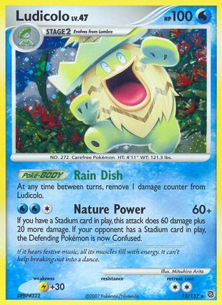 Ludicolo 013/132 - Holofoil Secret Wonders - Holo Rare