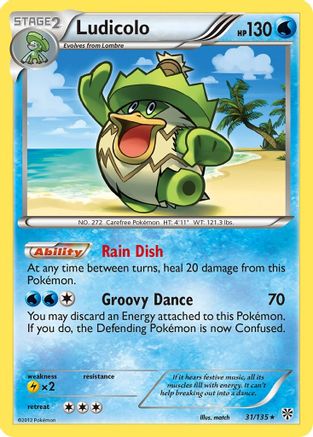 Ludicolo 031 - Reverse Holofoil Plasma Storm - Rare
