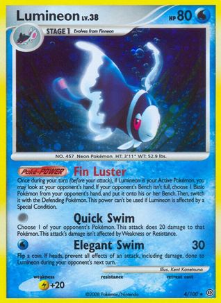 Lumineon 004 - Reverse Holofoil Stormfront - Holo Rare
