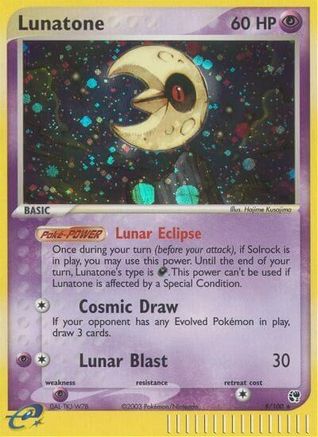 Lunatone 008 - Reverse Holofoil Sandstorm - Holo Rare