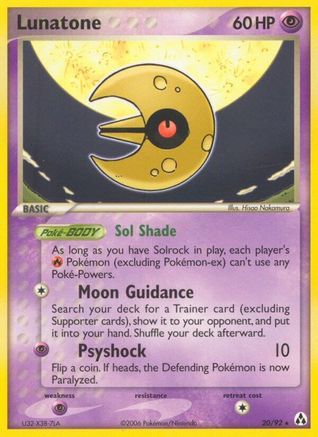 Lunatone 020 Legend Maker - Rare
