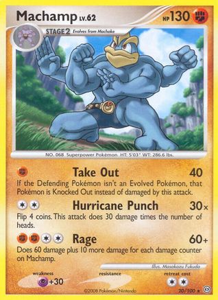 Machamp 020 - Reverse Holofoil Stormfront - Rare
