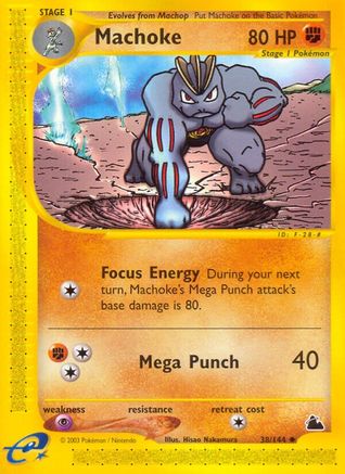 Machoke 038 - Reverse Holofoil Skyridge - Uncommon