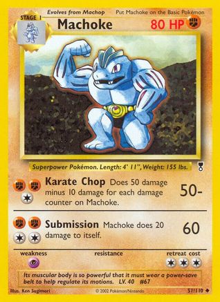 Machoke 051 - Reverse Holofoil Legendary Collection - Uncommon