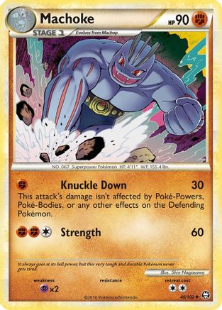 Machoke 040/102 - Reverse Holofoil Triumphant - Uncommon
