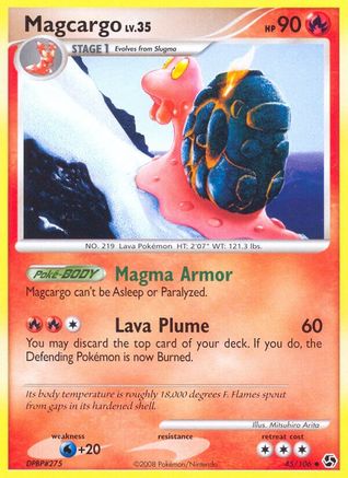 Magcargo 045 - Reverse Holofoil Great Encounters - Uncommon