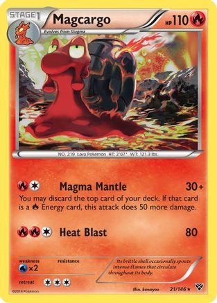 Magcargo 021 - Reverse Holofoil XY Base Set - Rare