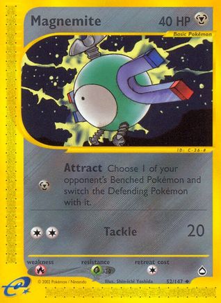 Magnemite (52) 052 - Reverse Holofoil Aquapolis - Uncommon