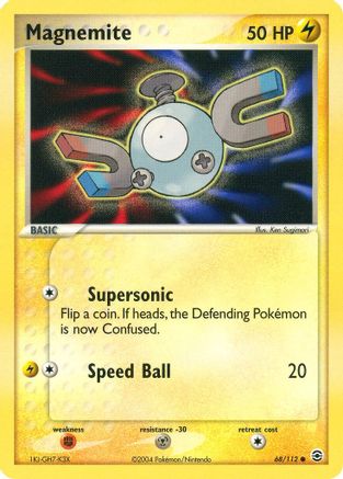 Magnemite 068/112 - Reverse Holofoil FireRed & LeafGreen - Common