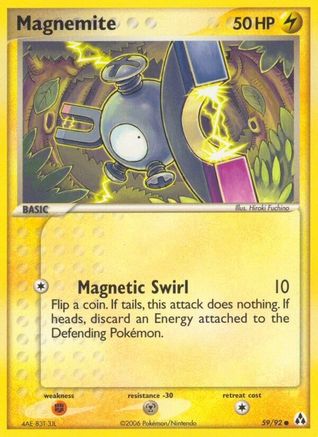 Magnemite 059/92 - Reverse Holofoil Legend Maker - Common