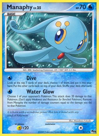 Manaphy 002 - Holofoil POP Series 9 - Rare