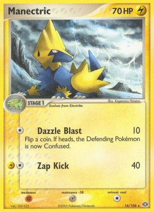 Manectric 016/106 - Reverse Holofoil Emerald - Rare
