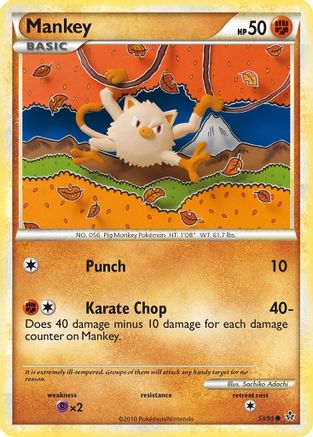 Mankey 053/95 - Reverse Holofoil Unleashed - Common
