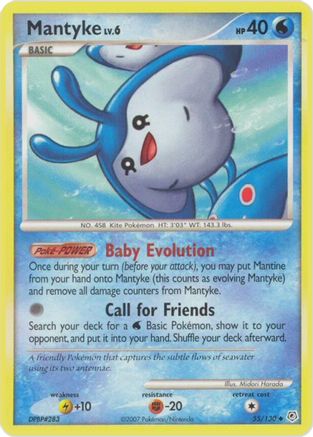 Mantyke 055/130 - Reverse Holofoil Diamond and Pearl - Uncommon