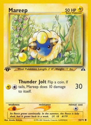 Mareep 058/75 - 1st Edition Neo Discovery - Common
